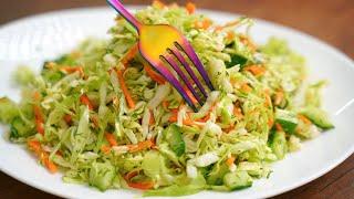 Delicious fresh cabbage salad - now I cook it every day!