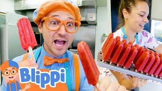 Blippi Makes Fruit Popsicles! | Learning Healthy Eating For Children | Educational Videos for Kids