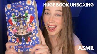 ASMR HUGE Book Haul Unboxing  Book tapping, Whispered 