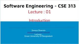 Lecture 01 Chapter 1- Introduction to Software Engineering ( Part 1 )  @Dulal-CSEcode , @CSE @Green