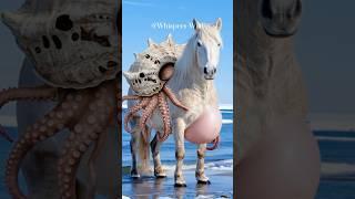Arctic Rescue: Baby Reindeer Helps Save Pregnant Wild Horse from Giant Crustacean#animalrescue