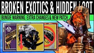 Destiny 2: BROKEN EXOTICS & BUNGIE WARNING! Hidden LOOT, Street Fighter Gear, Reward Glitch, Secrets