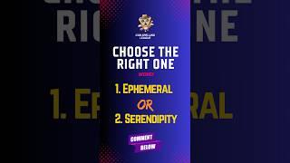 Ephemeral or serendipity? Choose the right one