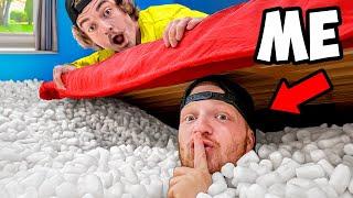 Hide & Seek In House Filled with Packing Peanuts!