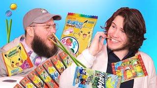 2 Kids Eat Japanese Pokemon Snacks (w/Anything4Views)