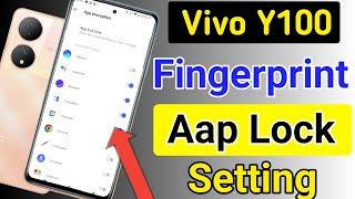 Vivo y100 fingerprint app lock/Vivo y100 5g me app lock kaise kare/vivo apps lock setting