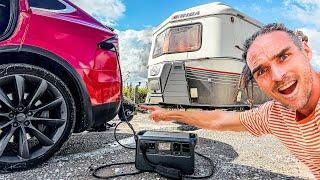 Buying A Caravan To Tow With Our Tesla - Powered By DJI Portable Power Station