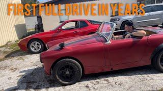 Cammed 1963 Austin Healey Sprite rat rod build goes for  drive