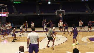 LSU men's basketball practice footage, Tigers first day for 2024-25 season