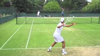 Novak Djokovic - Slow Motion Forehand - Rear View