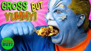 TASTE TEST: AlienBuzz Cooks Weirdest Food Combinations! | Official AlienBuzz TV