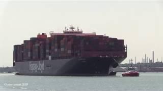 Hapag-Lloyd Container Ship "Al Jmeliyah" arrival Southampton from Antwerp  02/07/18