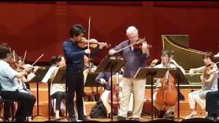 Zukerman & Miura: rehearsal Bach double concerto in D minor, BWV 1043 (II. Largo, ma non tanto)