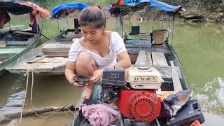 highland girl, helping man repair damaged machines and all kinds of machinery