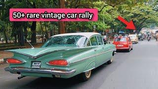 50+ Very Rare Vintage Car rally | only ones in India #vintagecars #bangalore