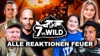 7 vs. Wild - ALLE Teilnehmer Reaktionen auf das FEUER in Folge 5!