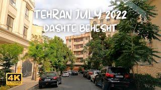 TEHRAN SUMMER 2022 [4K] - Kaj Square to Dashte Behesht Street