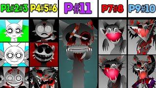 Phase 1 VS Phase 2 VS Phase 3 VS Phase 4 VS Phase 5 VS Phases 6-11 in Incredibox Sprunki!