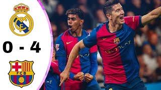 Full Highlight, Real Madrid 0 - 4 Barcelona. Madrid lost in Bernabeu.