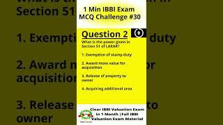 1 Min IBBI Exam MCQ Challenge#30 | IBBI Valuation Exam Full Syllabus | IBBI Cracker