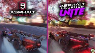 Asphalt 9 vs Asphalt Unite - Osaka Gameplay Comparison (Early footage)