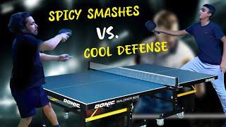 Spicy Forehand Smashes VS. Ice Cool Defence ! Epic 