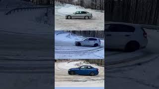 1corner 1driver 3diff cars #bmw #winter #e36 #318 #118 #mperformance #m2 #drift #drifting #driftcar