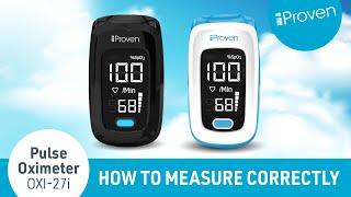 iProven Pulse Oximeter - How to use - OXI-27iBL & OXI-27iWH