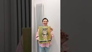 Картина маслом: Совушка. 25х35 см, холст на подрамнике, масляные краски #сова #картинамаслом