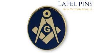 Masonic Oval Lapel Pin with Square and Compasses