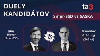 Duely kandidátov: Juraj Blanár (Smer-SSD) vs Branislav Gröhling (SASKA)