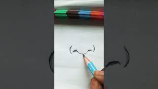 how to draw a simple nose step by step#short #saniya art