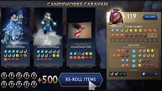 DOTA 2 - 500+ REROLLS ON CANDYWORKS CARAVAN! (MY MOST EXPENSIVE VIDEO)