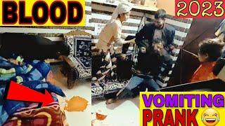 Blood Vomiting  Prank On Brother || Today 2023  Prank || Rabbu Vlogs