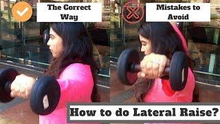 How to do Lateral Raise? Side Lateral raise Mistakes | Shoulders | KANZAH SYED