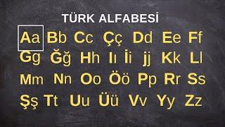 TÜRK ALFABESİ - SESLİ ALFABE - TÜRKÇE ÖĞREN -  Turkish alphabet