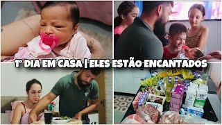 1° DIA EM CASA | REGISTRAMOS A BEBÊ | MARIDO FEZ ALMOÇO | COMPRAS PARA SEMANA