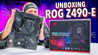 ROG STRIX Z490-E! - NOSSO PRIMEIRO UNBOXING DE UMA PLACA MÃE!