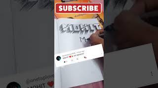 In 3D MOHIT Name Logo, Comment your name for next.#viral #trending #3d #logo #logodesign #mohit