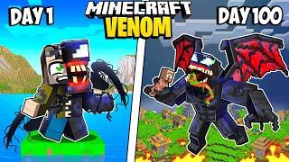 I Survived 100 Days as VENOM in Minecraft