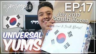 EP.17 UNIVERSAL YUMS - SOUTH KOREA - JULY 2017 | Unboxing #DJJusJayEats