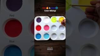 Hot& Cold  Color Mixing! #colormixing #mixedcolors #colors #paintmixing #colortheory