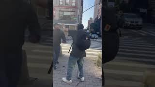 New York: Happy People  Engage In A Playful Fight on Upper West Side, Manhattan #shorts