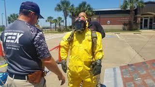 Hazmat operation training decon