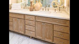 WHITE OAK DOUBLE VANITY. Custom Cabinetry and Furniture for home and office.