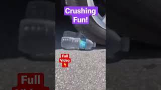 Crushing Fun, How Strong are Waterbottles #shorts