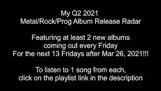 Q2 2021 - Metal/Rock/Prog Album Release Radar