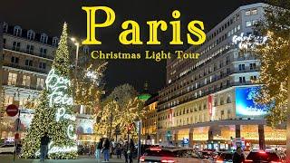 Paris France  Paris Christmas Lights Tour 2024 A Walk In Paris