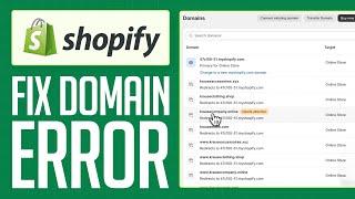 How To FIX Shopify Domain Error (2025) Step by Step