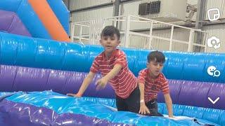 Bouncing in inflatanation #inflatanation having so much fun and having slush at end! 